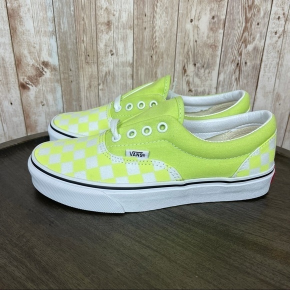 Vans Era Checkerboard “Sharp Green” Sneaker Sz 6.5 - Picture 4 of 9